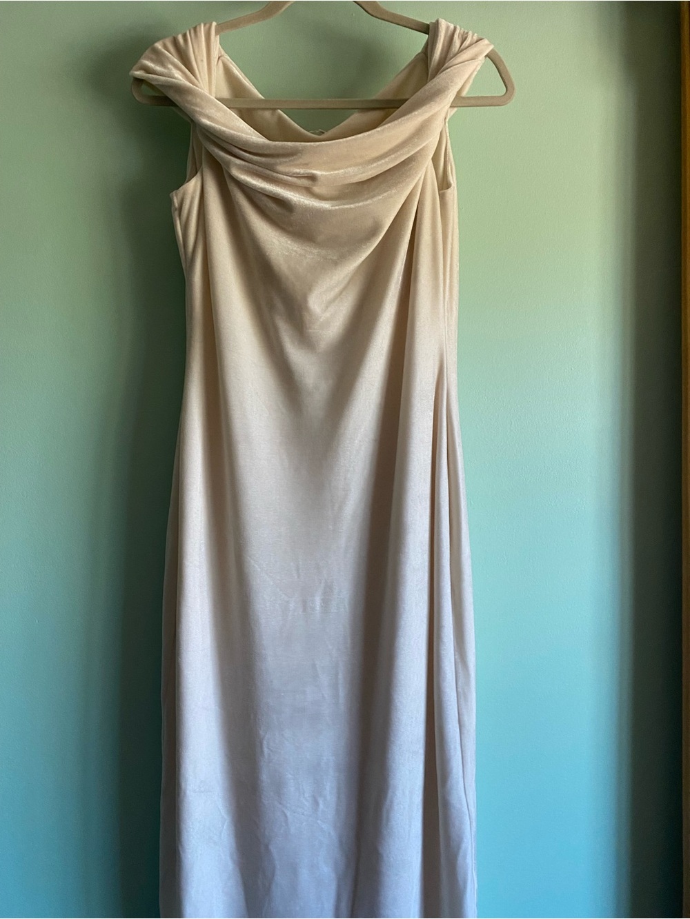Reformation Cream Cowl Neck Midi Dress